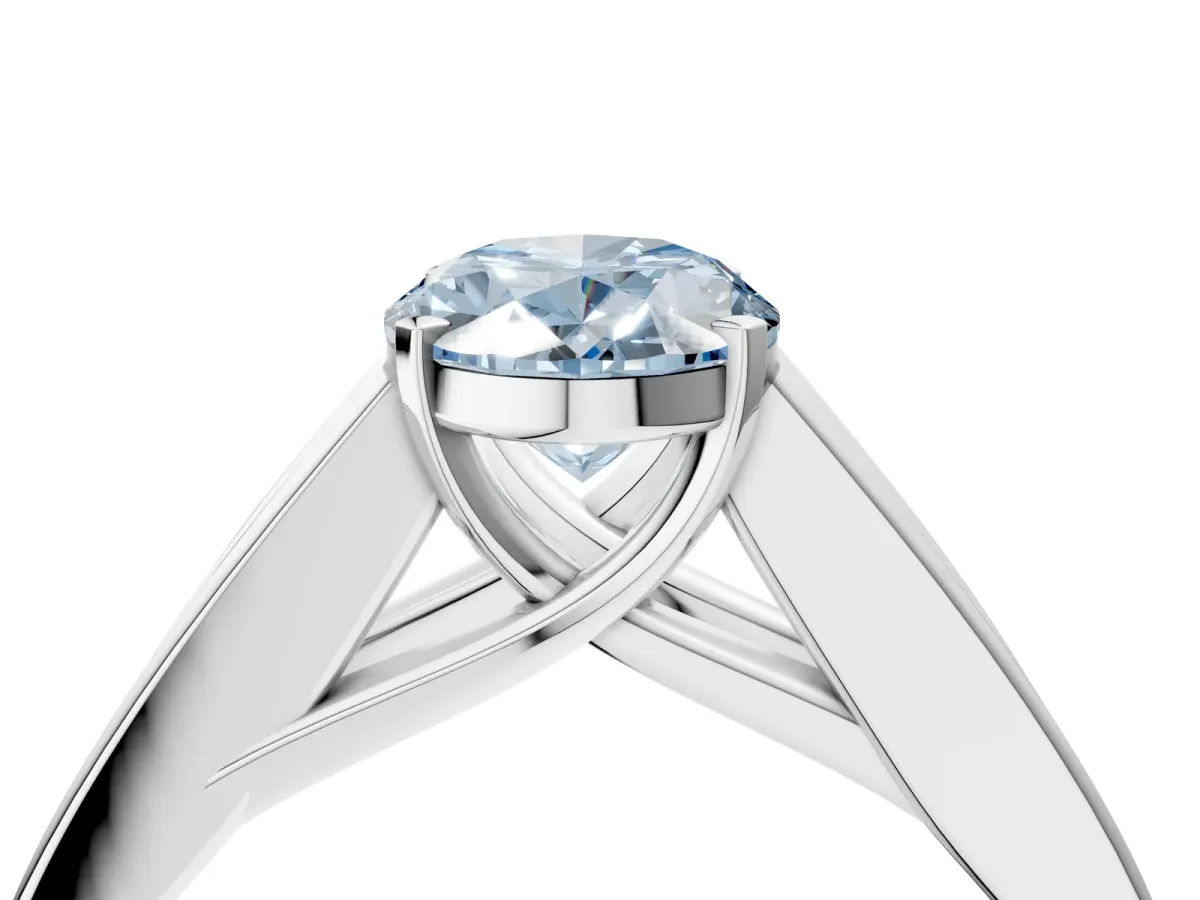 Fancy Blue Oval Cut Cut Channel Set Solitaire Ring with Four-Prong Setting Platinum
