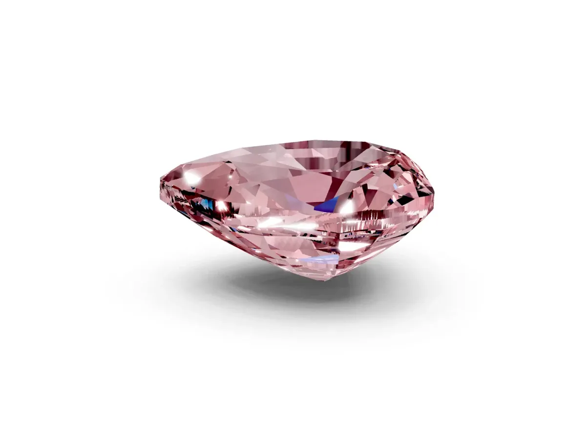 Heart Cut Morganite Solitaire Twisted Band with Round Accents and Prong Setting White gold
