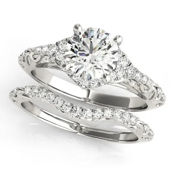 Fancy Pink Asscher Cut Diamond Solitaire Ring with Hidden Halo and Pavé Band White gold