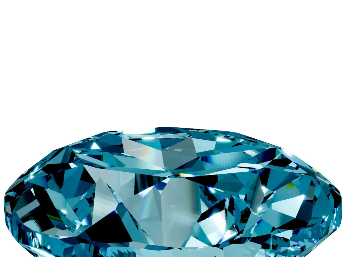 Round Cut Blue Topaz Solitaire Twisted Band with Round Accents and Prong Setting White gold