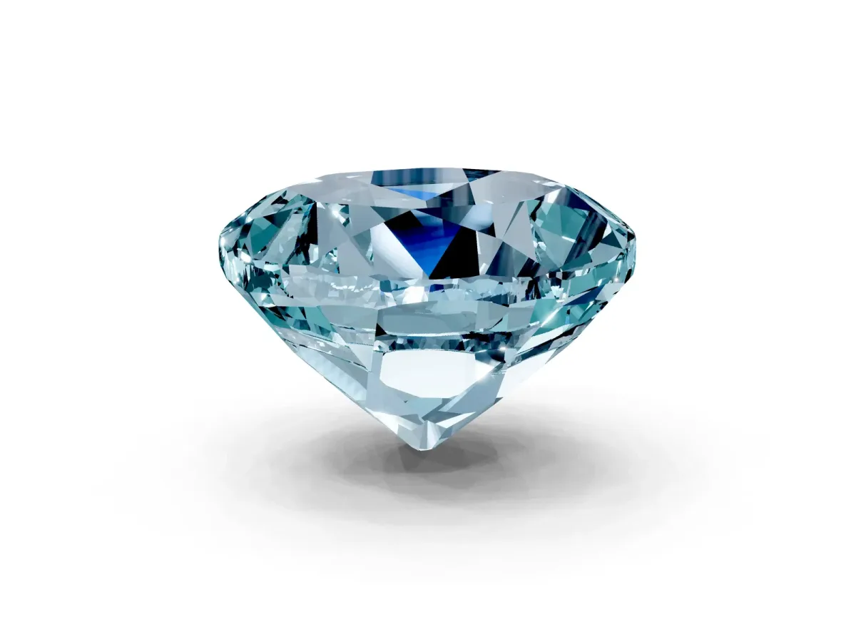 Round Cut Aquamarine Solitaire Twisted Band with Round Accents and Prong Setting White gold