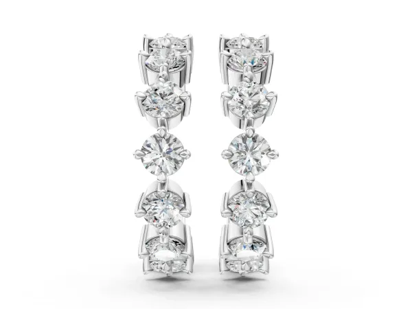 Round Diamond Starlight Ear Cuff White gold